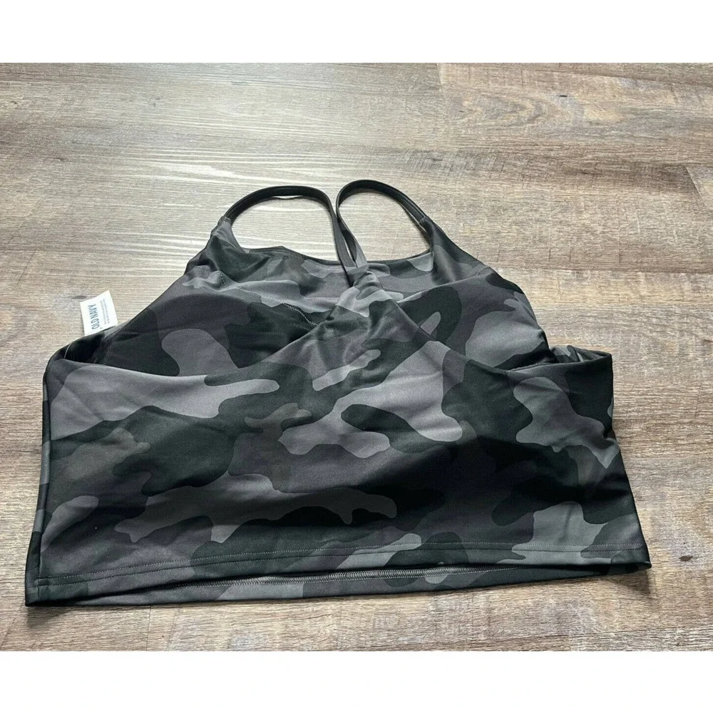 Old Navy Active Powersoft Womens Sports Bra Womens 2XL Gray Camo Print K8 - Picture 2 of 6